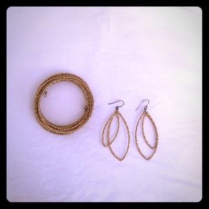 Matching earrings and bracelet